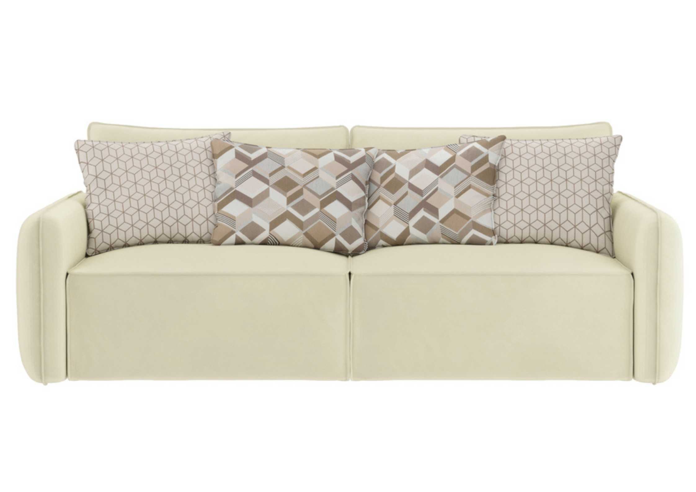 Mała modułowa sofa w kolorze beżowym